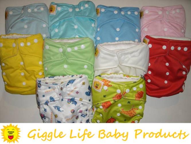 24x Giggle Life Ultra Soft Cloth Diapers & 48 Inserts +FREE Gift