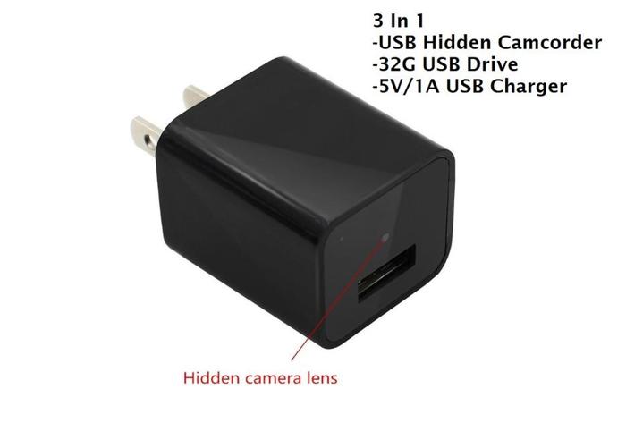 3 In 1 32G USB Drive USB Charger USB Hidden Camera Camcorder