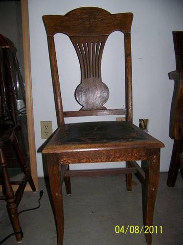 Antique solid oak chair