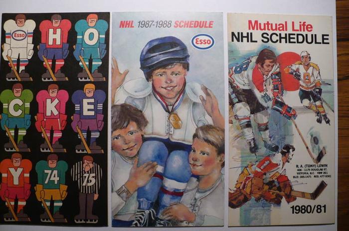 Assorted NHL Schedules 70's & 80's