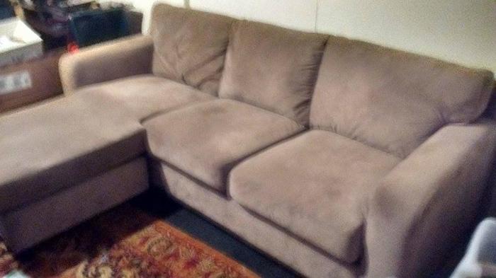 beige sofa with chaise
