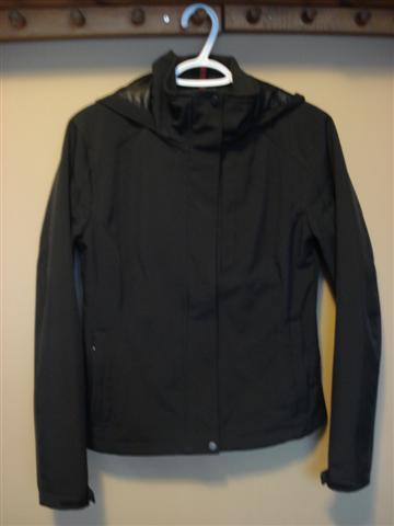 Black Bomber Jacket with hood - Size M