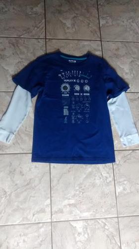 Boys Long Sleeve Blue Hurley Shirt - Size XL (14-16)