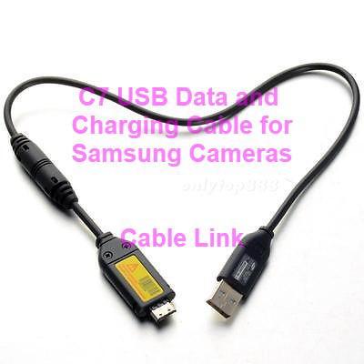 C7 USB Data and Charging Cable for Samsung Cameras