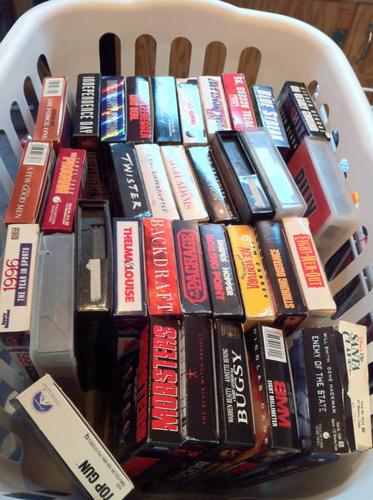 cd's vhs vcr movies,vcr machine,cassette tapes,more