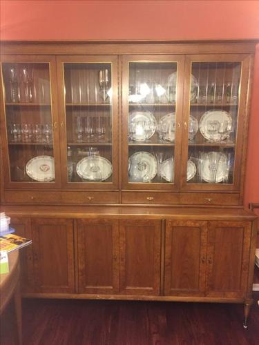 Expandable Dining Room Table and Hutch