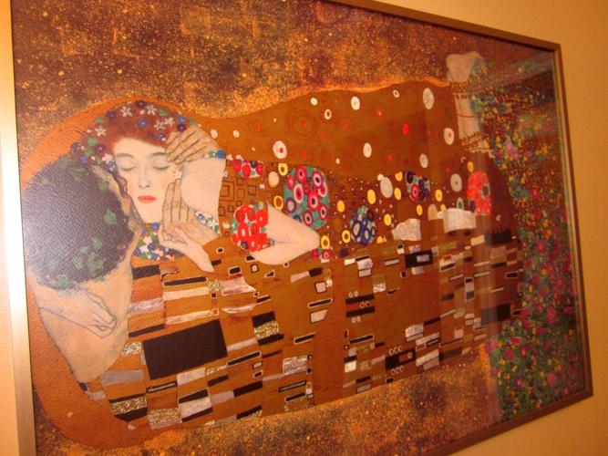 Gustav Klimt The Kiss with Gold Leaf on Archival Paper