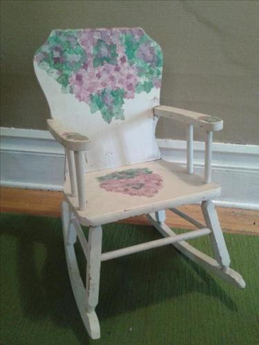 Hand painted child's rocking chair