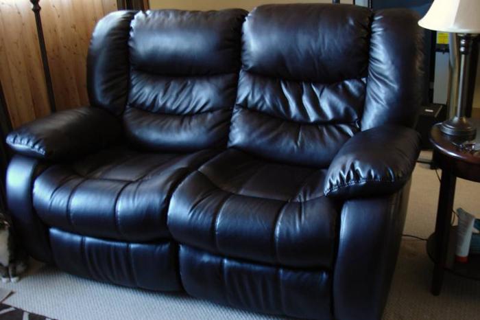 leather love seat recliner