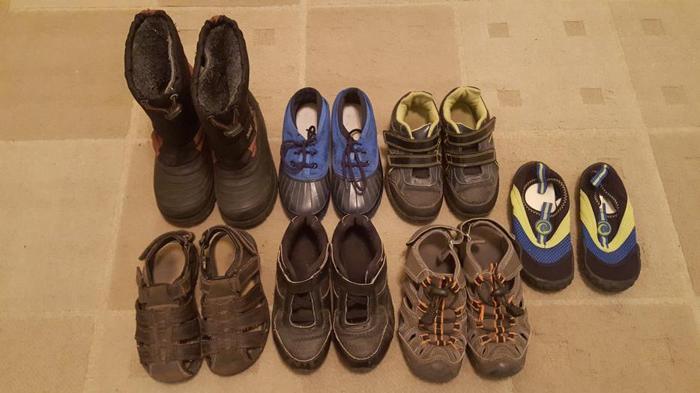 Lot of boys size 11-13 shoes and boots