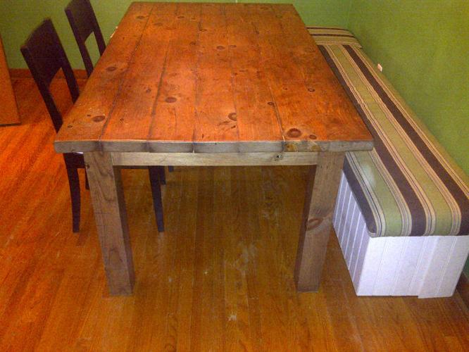 New custom built dining tables / harvest tables - all solid wood
