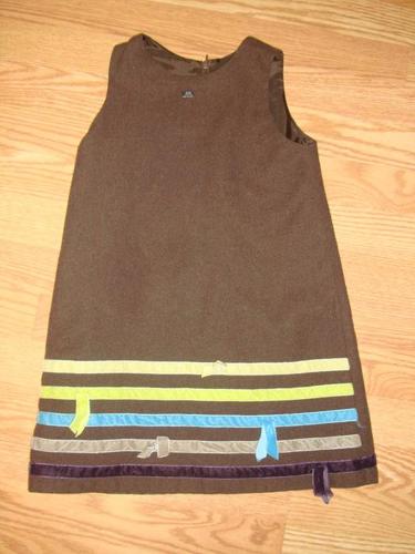 New Lili Gaufrette Size 8 Brown Lined Dress - $5