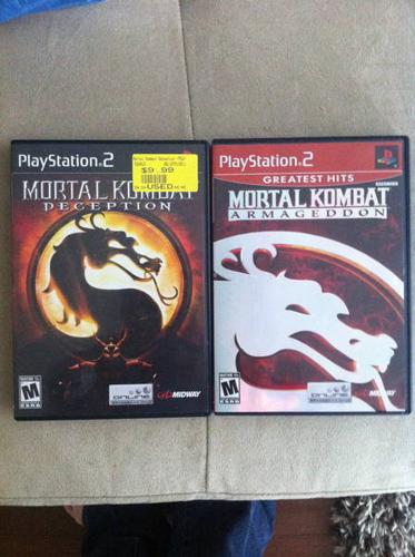 PS2 Set of 3 Games Mortal Kombat and Star Wars