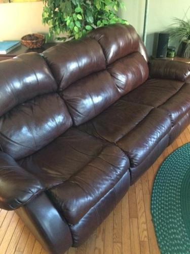 Reclining Leather Sofa and Love seat