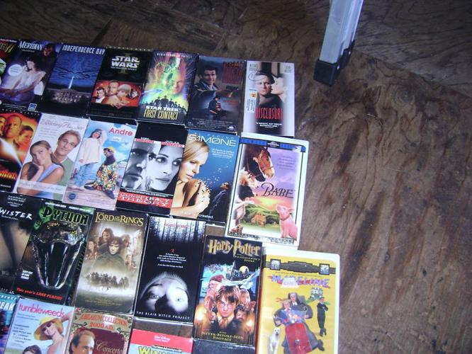 SELLING A LARGE SELECTION VHF/VCR MOVIES ASKING 3/5.00 OR 1/2.00