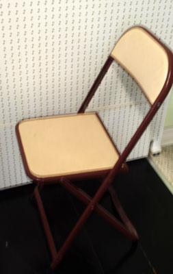 Set of 3 Metal Foldable chairs, vinyl padded
