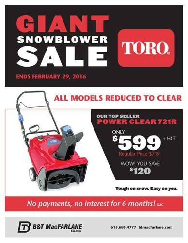 Snowblower Sale - Are you ready for tomorrow's winter storm?
