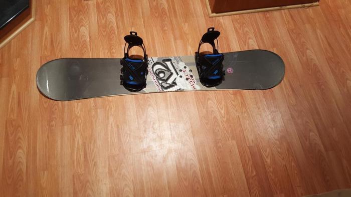 Snowboard, Boots, and Bindings