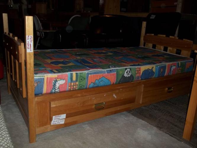 SOLID birch mates bed