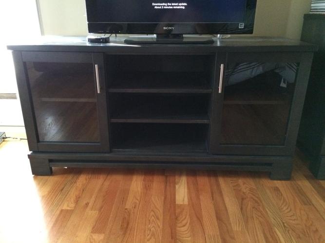 Solid wood TV stand
