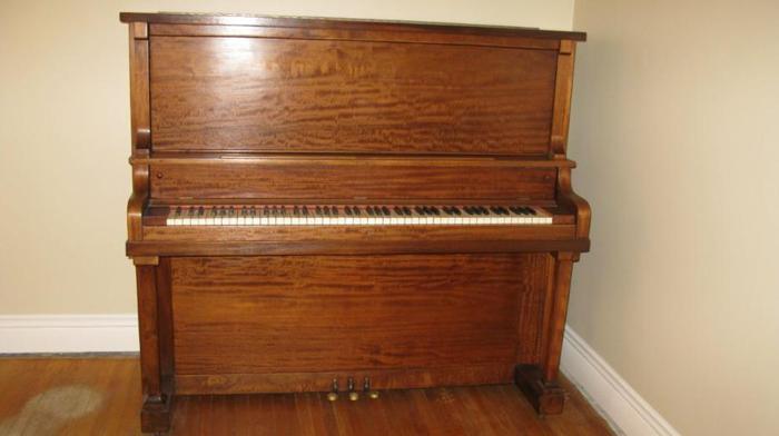 weber upright piano size