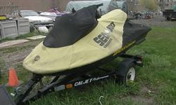 2002  951 cc Seadoo XL low hour 97 ,motor mint .run great.easy on gas .Two-stroke, Twin-cylinder Rotax? R.A.V.E? exhaust.Light and fast .seats two people.come with trailer.you pick the trailer.double or single.Two keys, white for slow (kids) setting and