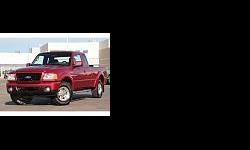 Make
Ford
Model
Ranger
Year
2008
Colour
Red
kms
55000
Trans
Automatic
55000 Kms on this truck
good fuel economy and Utility is just a few of the reasons this 2008 Ford Ranger RWD in Torch Red Clearcoat will sell fast. The features include a 3.0 liter V6
