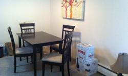 Kitchen table and 4 chairs for sale for $100, there are scratches on surface of table. Please call 250 812 3956 if interested (victoria Phone number, just moved to Van).