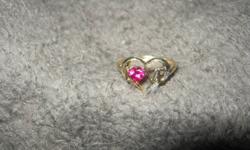 I am selling my 10K Gold love ring with a heart shaped ruby for the "o" and diamonds down one side of the heart. $100 OBO
reply via-email , will reply quickly
located in Brockville.