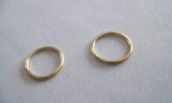 Yes there are two (2) 10K gold rings! Both are new and purchased thinking of using them as thumb rings.  Of course I never got around to wearing either of them and selling them to cover my cost. One ring is approx size 10 and the other 7 - 7.5, both have