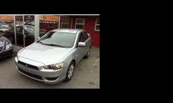 www.newconceptmotors.com 2009 Mitsubishi Lancer (Silver) LOCAL / NO ACCIDENT / Zero Claim / one owner / Brand New Tires / $12,900 Silver Exterior, Black Interior, four door, 2.0L L4 DUAL OVERHEAD CAM 16-valve, 61,500kms, AC, Am/fm radio, CD/MP3 Player