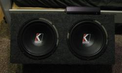 I'm selling 2 12" kicker impulse subs with kicker impulse xi702 amp and box.  These subs put out really good sound, and the only only reason that i am selling them is that I need more trunk space in my car.  I think the only blemish is the little velvet
