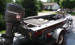 25hp yamaha outboard and trailer.