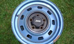 15 inch steel rims for Jeep, 2 of each type, $25 each