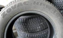 I have a pair (2) of 16" Hankook (zovac HPW401)(225/60 R16)tires for sale in excellent condition. Used one season only. Other tires in pic are NOT for sale. Price is Firm.