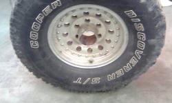 Set of 4 16" by 8" rims from a 91 4X4, will fit 1949 to 1998 six lug gm truck & toyota vehicles, $360. 4 - 315 X 75 X 16 tires, off the rims, can install, $160, both for $500.