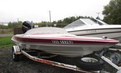Sharp looking 17 ft boat with a 100hp mercury engine.
Runs good and in good shape! Boat and trailer for $4400.