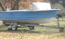 17FT FIBERGLASS GREAT LAKES DEEP V BOAT. BETTER THAN ALUMINUM.
LOCATED IN THE NIAGARA REGION.
NICE DEEP AND WIDE BOAT. USED IN LAKE ONTARIO AND LAKE ERIE. COMES WITH A 50 HORSE MERCURY OUTBOARD. I AM TOLD THIS MERCURY IS BETTER THAN THE JOHNSON AND