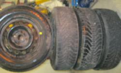 4 wheels off a 2003 Civic with 40% tread left. reduced to $150.00!!!!!!!!!!!!!! 185/70R14   100mm X 4 bolt pattern. will fit honda, toyota, vw and many more.  AD WILL BE REMOVED WHEN SOLD.