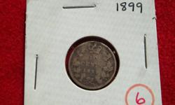 1899 Canadian Silver Dime
 
fair condition, please see pics
 
$25 or best offer