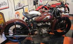 1941 Indian Scout older restoration,runs,rides and looks great.Foot clutch,left hand throttle,right spark advance.This is a very nice old Indian.Great collectible or ride on Sundays.Clear title.Better investement then RRSP.Call 613-483-3459 days and