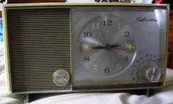 Distributed by Simpon's and Simpson's & Sears in the early 1950's, this radio is in excellent working condition for an item that is almost 60 year's old.  Clock and alarm works, great collectors piece as there are very few of these radio's left that are