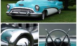 1953 Buick, a real attention getter!  Unbelievable customized interior and featuring a carson top.  Powered by an original rebuilt 322 Fireball V8 with 2 speed dynaflow automatic transmission.  A beautiful one of a kind cruiser. 
Please call Morris with