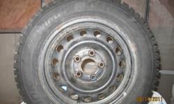 4 Hancook Winter tires with steel rims
five bolt pattern, used for two winters.