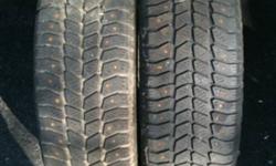 For sale is a pair of Blizzard Studded Tires that were only used for one season and have at least 50-75% tread left. They have almost all of the studs left and should be good for another season or 2 seasons left depending on the driving you do. I also