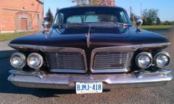 1962 Imperial 2 door hardtop.  Very rare car (1010 made). 83000 original miles. Original red leather interior with red leather padded dashboard. Is on the road. Runs and drives. Comes with spare 413 engine and 727 transmission. Make a resonable offer.