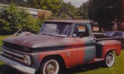 The truck is a 1964 c10 that was brought up from nebraska in 2007. it has a straight 6 250 and an automatic transmission (believe its a powerglide). the truck has new break lines and a new fuel pump and runs pretty well. I will not deny, ITS A PROJECT.