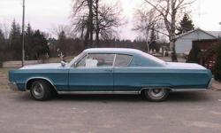 1967 Chrysler Newport
  2 Door Hard top     383 cu. in. , 4 Barrel  Carb  
Posi Rear End
 $ 2500.00
Call 705-454-0760
serious inquiries