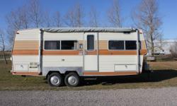 1978 Kustom Coach:
Lifted Suspension
Extra water storage.  Great for long hunting trips!
Fully winterized
Forced Air Furnace
Fridge, hot water, oven and stove all work very well
Custom aluminum fenders
Wheel bearings all done this year
Very nice condition