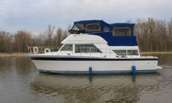 38'  with a 14' beam. This boat went through a $35,000 upgrade 3 years ago. It included the whole boat being painted ( non-slip paint on the walk ways ), new windless anchor system and spot light, rebuilt generator, new fittings, new marine radio. It has